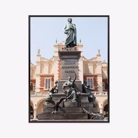 Poster med ram - Adam mickiewicz monument in