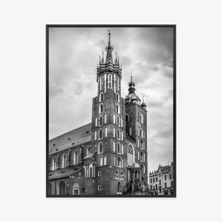 Poster med ram - Black and white photograph of st