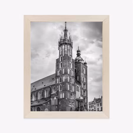 Poster med ram - Black and white photograph of st
