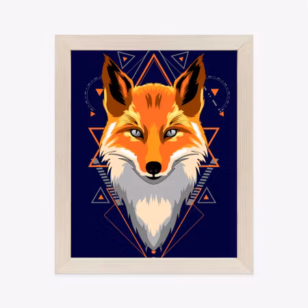 Poster med ram - Fox natural