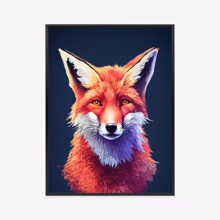 Poster med ram - A close up of a red fox amp s