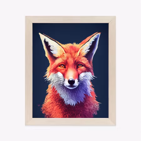 Poster med ram - A close up of a red fox amp s