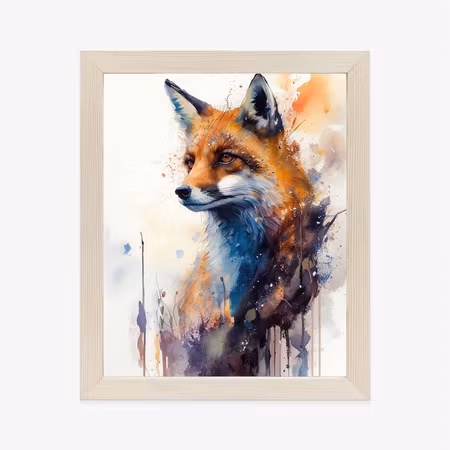 Poster med ram - Fox in the painting