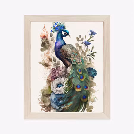 Poster med ram - Elegant graphics with flowers and