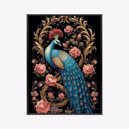 Poster med ram - Exotic oriental pattern with