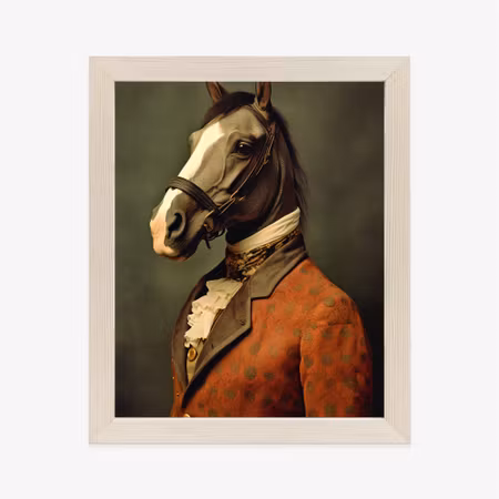 Poster med ram - Horse in an elegant vintage