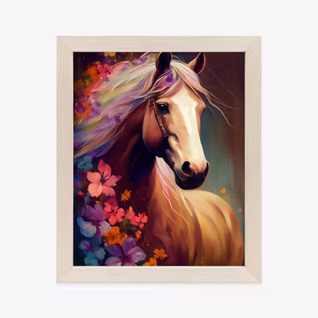 Poster med ram - Composition with a horse and
