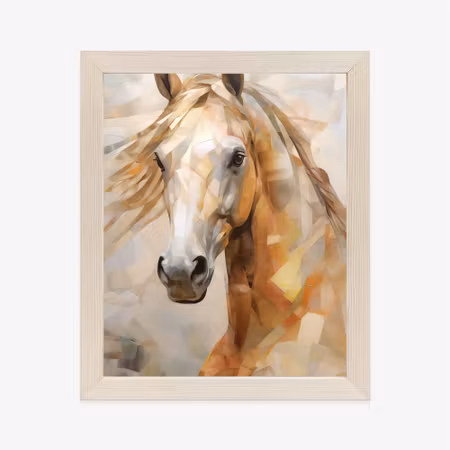 Poster med ram - Oil portrait of a horse