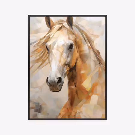Poster med ram - Oil portrait of a horse