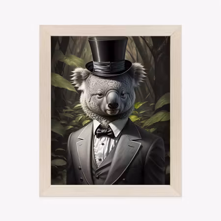 Poster med ram - Koala in a suit
