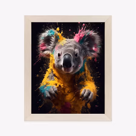 Poster med ram - Multicolored portrait of a koala