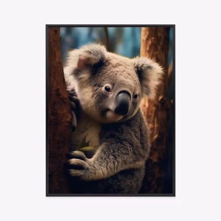 Poster med ram - Koala bear on a tree