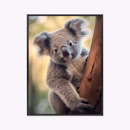 Poster med ram - Koala on a blurred background