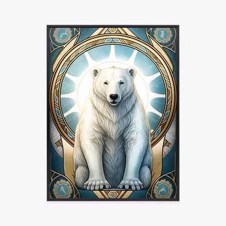 Poster med ram - Fantasy illustration with a polar