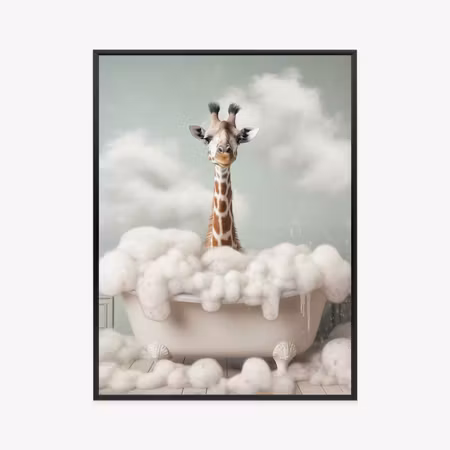 Poster med ram - Portrait of a giraffe in a
