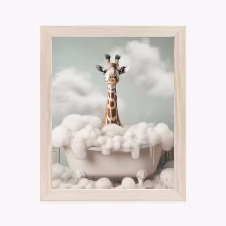 Poster med ram - Portrait of a giraffe in a