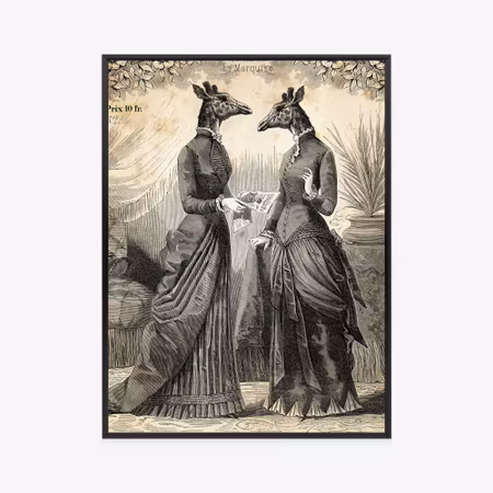 Poster med ram - Illustration with vintage