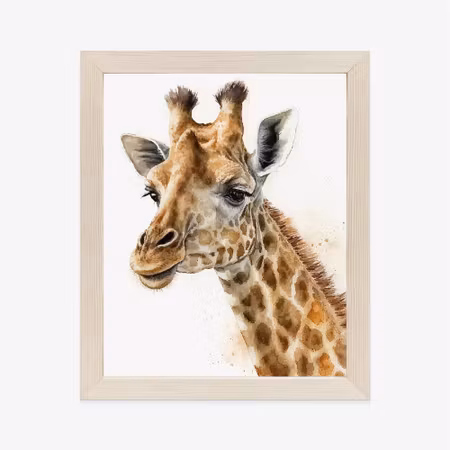 Poster med ram - Giraffe with a long neck