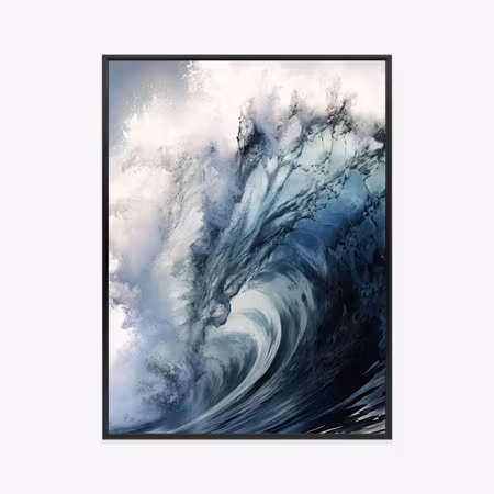 Poster med ram - Rough sea wave