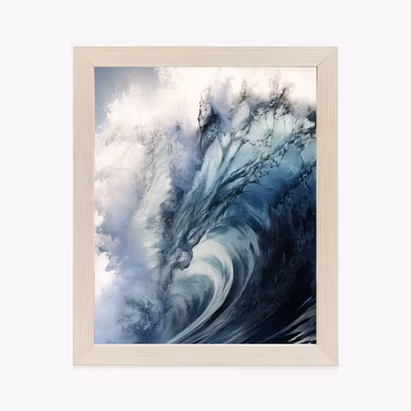 Poster med ram - Rough sea wave