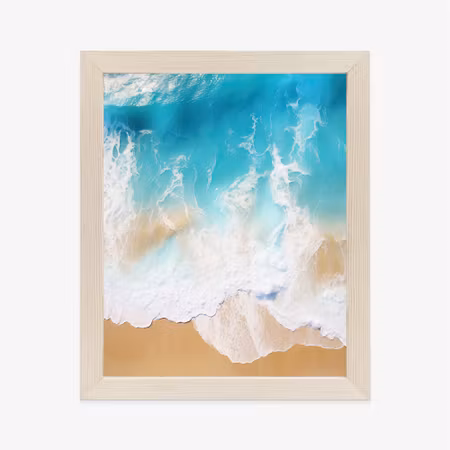 Poster med ram - Turquoise sea wave and tropical