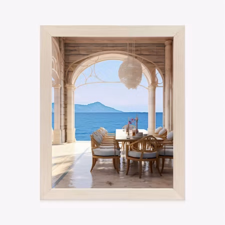 Poster med ram - Luxury home with ocean views