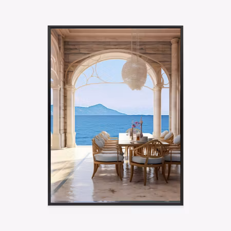Poster med ram - Luxury home with ocean views