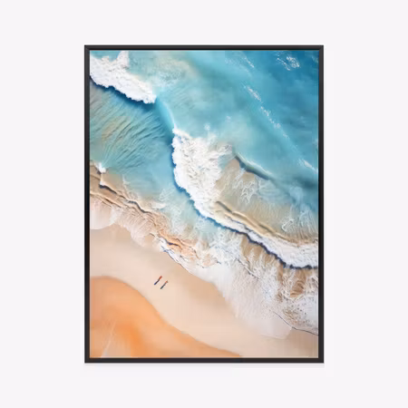 Poster med ram - Aerial view of tropical beach and
