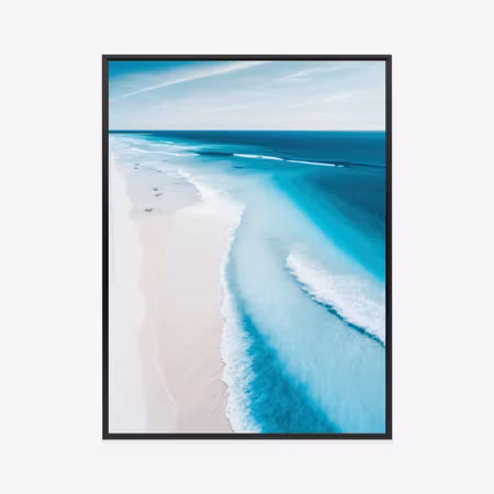 Poster med ram - Blue sea and tropical white sand