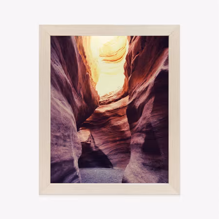 Poster med ram - Red canyon with sun rays