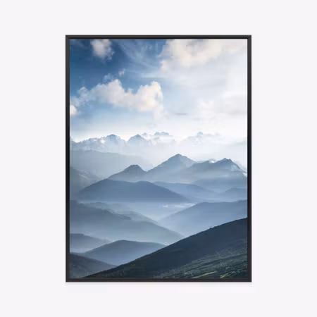 Poster med ram - Clouds in the blue sky in the