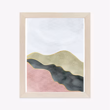 Poster med ram - Abstract geometric mountain