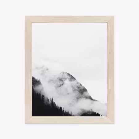 Poster med ram - Black and white landscape of a