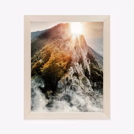 Poster med ram - Autumn sunrise over mountain