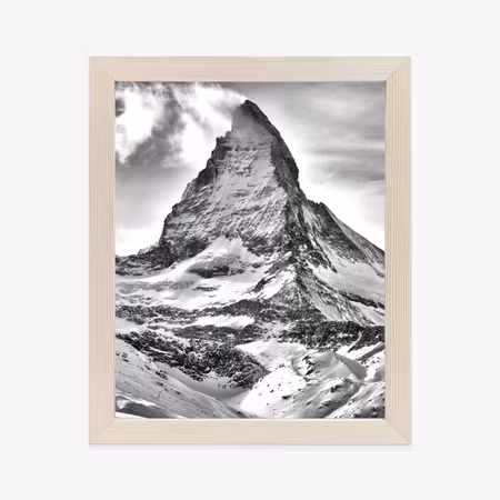 Poster med ram - Swiss alps black and white