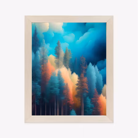Poster med ram - Colorful forest abstraction