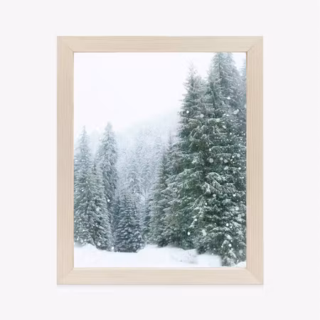 Poster med ram - Fir forest in snow winter