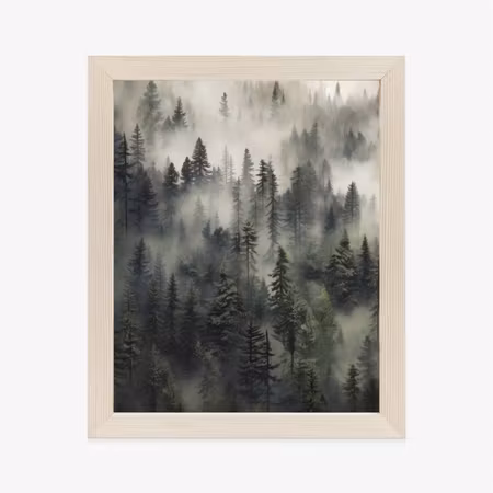 Poster med ram - Mountain hills covered with