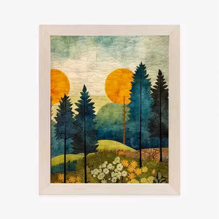 Poster med ram - Abstract forest landscape