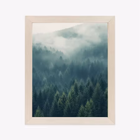 Poster med ram - Thick fog hanging over the green