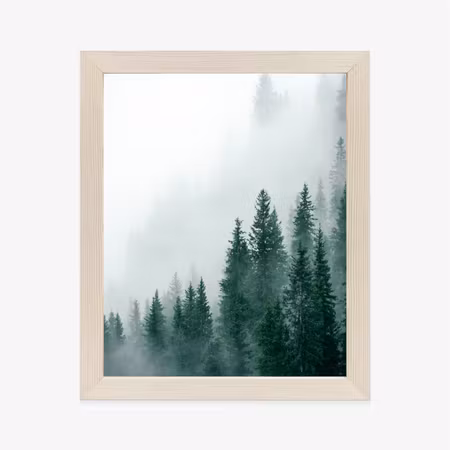 Poster med ram - Dense fog rising over the pine