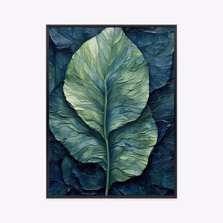 Poster med ram - Nature abstract green leaf