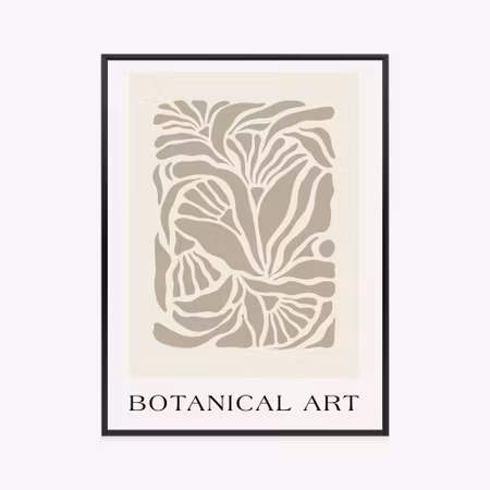 Poster med ram - Matisse style botanical pattern