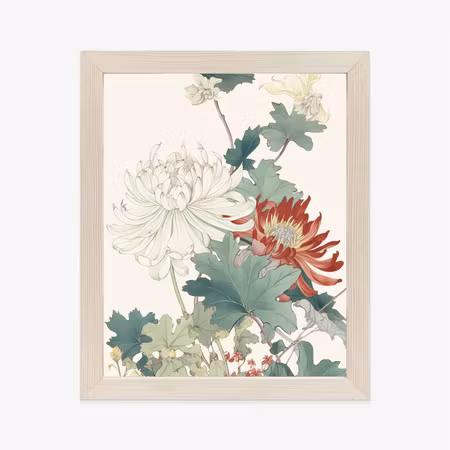 Poster med ram - A bouquet of flowers on a light