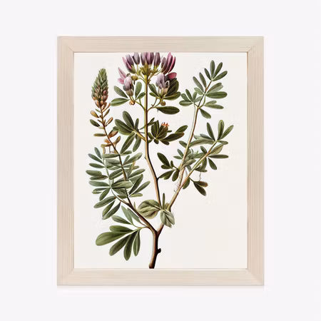 Poster med ram - Astragalus with purple flowers