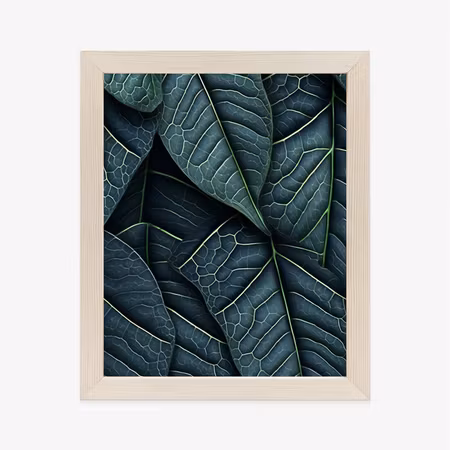 Poster med ram - Dark green d tropical leaves