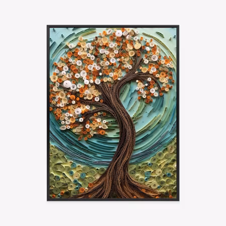 Poster med ram - Autumn tree abstraction