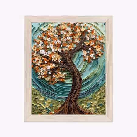 Poster med ram - Autumn tree abstraction
