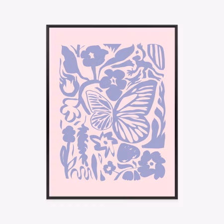 Poster med ram - Botanical abstraction inspired by