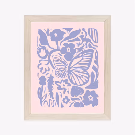 Poster med ram - Botanical abstraction inspired by